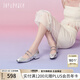 真美詩（Joy&peace）銀翼少女年春季新款水鉆鏈條粗跟女瑪麗珍鞋J6621AQ4 銀色 37