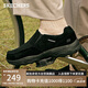 斯凱奇（Skechers）男鞋冬季保暖懶人一腳蹬健步鞋休閑棉鞋防滑耐磨通勤商務鞋204403
