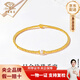 中國珠寶 SINO GEM黃金手鏈女珍珠手串轉(zhuǎn)運珠生日七夕情人節(jié)禮物送女友老婆媽媽實用 足金珍珠手串【金重約1.2g】