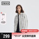 英克斯（inxx）ALLPICK 鄧佳鑫同款新復(fù)古做舊潮流短情侶牛仔外套美式夾克城市戶 白色 S