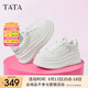 他她（TATA）小白鞋小白鯨2025夏季新款增高鞋休閑厚底板鞋女鞋松糕 白色 36