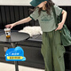 莞町小學(xué)初中女孩衣服7-14歲夏季夏款套裝童夏裝新款大童孩薄兒童工裝 綠色 170cm(170cm)