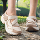 斯凱奇（Skechers）女鞋夏季2025新款輕便透氣休閑鞋淺口瑪麗珍鞋單鞋厚底增高老爹鞋 177387-RSGD 39