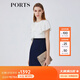 PORTS寶姿女裝春夏新品時尚Two-in-one疊片裝飾連衣裙LM8D198KWB008 丈青 M (6)