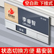 聞知人員去向員工工位牌辦公室鋁合金座位牌辦公桌崗位牌姓名牌工作狀態(tài)名字懸掛式職位牌亞克力桌牌 下掛款式18*9cm