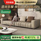 勞倫斯沙發(fā)意式鋼琴鍵頭層牛皮沙發(fā)客廳現(xiàn)代簡約鋼琴鍵佛山沙發(fā) 3.2M多人位【高承重金屬底架】 2.0MM加厚摔紋小黃牛皮