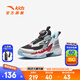 安踏兒童運(yùn)動(dòng)鞋男小童鞋2025夏季新品網(wǎng)面透氣旋鈕扣逆鱗犟彈籃球鞋 黑/銀/熱力紅-1 33 腳長(zhǎng)約20.5cm
