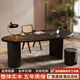 爆棚實木書桌中古風(fēng)書房辦公桌工作臺設(shè)計師黑色異形家用高級感電腦桌 大葉松書桌:120*60*75*5cm