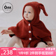 OAK FAMILY嬰兒斗篷外出防風(fēng)秋冬季寶寶披風(fēng)擋風(fēng)保暖兒童外套 紅色 100 cm【推薦身高90-100cm】2-3歲