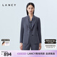 朗姿/LANCY春季新款職業(yè)長袖西裝外套女式小西服羊毛氣質(zhì) 月夜深藍色 M