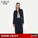 歌莉婭女裝牛仔氣質(zhì)外套通勤春裝新品工裝潮流內搭三件套黑色1E2CAD130 00B黑色 S
