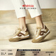 帕翠亞（Patricia）2024年新款運(yùn)動(dòng)阿甘鞋休閑鞋細(xì)膩柔軟牛皮拼接43300/43301 沙漠霧 36