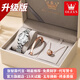 歐利時(shí)（OLEVS）瑞士認證品牌手表女石英表夜光防水簡(jiǎn)約女士手表大數字中老人腕表 升級加強版-鋼帶本白女-禮盒裝