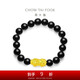 周大福 貔貅 定價(jià)足金黃金玉髓彈力繩手串 EOR203七夕情人節(jié)禮物