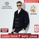 Raidy Boer/雷迪波爾【含綿羊毛】男休閑中長款羊毛呢大衣7011-70 黑色  185/56/XXXL