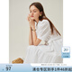 范思藍恩法式通勤甜美氣質(zhì)娃娃白色連衣裙女夏季2024新款襯衫裙子 白色 S