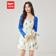 IEF/愛(ài)依服時(shí)尚套裝2025夏季新款法式浪漫淑女氣質(zhì)度假風(fēng)里外套裙