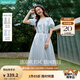 茵曼法式度假風(fēng)背心連衣裙女2025年夏季新品歐若風(fēng)藍(lán)色無(wú)袖長(zhǎng)裙子 淺藍(lán)色-W18528158 L