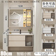 恩域奶油風(fēng)65/75CM85/95公分一體陶瓷洗手洗臉盆柜組合115厘米洗漱臺 80cm奶咖色+智能小熊