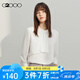 G2000女裝24春秋順滑質(zhì)感面料時尚長袖休閑襯衫【合G2】主 肌理感-雪白-立領(lǐng) 38