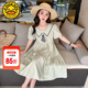 G.DUCKKIDS童裝女童連衣裙夏季24新款兒童裙子中大童夏裝學(xué)院風(fēng)A字裙12女孩 圖片色 170 尺碼15~16歲【160-170cm】