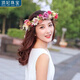頂妃（DING FEI）夏季仿真花環(huán)絹花朵森女系發(fā)箍女新娘超仙兒童旅游舞蹈花環(huán)頭飾 HH001玫瑰花 A23-305