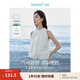 茵曼（INMAN）萊賽爾掛脖露肩襯衫2025夏女裝新款吊帶無(wú)袖上衣 米白色 L