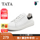 他她（TATA）2024秋休閑男士簡(jiǎn)約百搭板鞋新款VNQ02CM4 VNR01白/黑 41