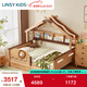 LINSY KIDS林氏家居兒童床兒童房床護(hù)欄床帶抽屜單人樹(shù)屋床室內(nèi)儲(chǔ)物全實(shí)木床 兒童床（贈(zèng)實(shí)木護(hù)欄）+房頂+書(shū)架 1500mm*1900mm