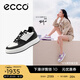 愛步（ECCO）板鞋女 倪妮同款增高厚底輕盈透氣百搭拼色休閑鞋 街頭ACE856823 黑色/灰白色85682350020 38