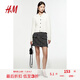 H&M女裝毛針織衫2025年夏季新款保暖有領(lǐng)開(kāi)衫1273502 白色 M (165) 96