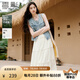 香影牛仔馬甲女2025夏季新款水洗復(fù)古丹寧風(fēng)疊穿圓領(lǐng)休閑無袖上衣 牛仔藍(lán) XL 170/92A/125-140斤