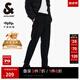 杰克·瓊斯（JACK&JONES）男裝夏季商務通勤時尚舒適個性潮百搭抗皺休閑褲錐形褲子品牌男褲 E40黑色 夏款 32 175