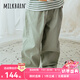 Milkbarn兒童長褲 1-6歲男女童寬松休閑褲寶寶春秋外穿運(yùn)動褲子 淺灰綠 80 cm