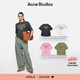 Acne Studios【七夕禮贈】 經(jīng)典款 男女同款 徽標印花做舊1996短袖T恤CL0196 褪色黑色 XS
