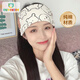 歐育月子帽夏季薄款產(chǎn)婦帽發(fā)帶產(chǎn)后孕婦帽頭巾坐月子必備頭圍防風(fēng)帽 呆萌小熊-純棉夏款