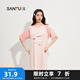 三福【5A抗菌】睡裙女生夏季新款印花柔軟可愛寬松圓領(lǐng)家居服睡衣 兔子粉 均碼