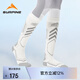 松野湃（SURPINE）男女專業(yè)滑雪襪保暖壓縮羊毛長筒戶外運動襪長襪子 【壓力漸變款】白灰 S （35-38）