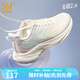 361度運(yùn)動(dòng)鞋女鞋飛羽2夏季超輕網(wǎng)面透氣跑鞋緩震女健身跑步鞋女 微葡萄紫/薄紗藍(lán) 38