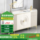彌科優(yōu)（Mikeyou）餐邊柜一體靠墻意式奶油巖板入戶門口鞋柜大容量過道走廊烤漆櫥柜 星辰D長(zhǎng)度84cm 師傅上門安裝