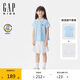 GAP女童2025夏季新款吸濕速干短袖polo衫百褶裙套裝兒童裝767292