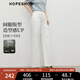 紅袖高腰闊腿白色牛仔褲2025夏季新款女裝寬松顯瘦氣質(zhì)百搭天絲長褲 本白001 M
