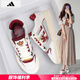 阿迪達(dá)斯 （adidas）三葉草女鞋 25夏季新款運(yùn)動鞋輕便休閑鞋透氣潮流板鞋時尚小白鞋 白/淺灰/栗紅/曬圖退10 37