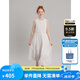ELLE KIDS童裝 花邊拼接無袖連衣裙女童夏季新款法式度假繡花裙子 白色 160 (S)