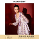 MAXRIENY【紫玫瑰印花裙】商場同款甜美少女感蓬蓬連衣裙 紫花 M 02