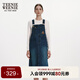 Teenie Weenie小熊春季復古時(shí)尚摩登牛仔裙背帶裙美拉德連衣裙女裝