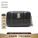 博柏利（BURBERRY）女款羊皮革TB專屬標(biāo)識(shí)單肩斜挎包Lola蘿納相機(jī)包小號(hào)女包禮物女 8060894 黑色