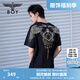 BOY LONDON【暗黑羅盤(pán)】夏情侶款短袖權(quán)杖印花炸街潮牌T恤N01906 N0103902 S