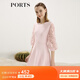 PORTS寶姿女裝 秋冬新品針織長袖短連衣裙SL9K256LKE015 日暮粉 S
