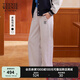 Teenie Weenie小熊女裝衛(wèi)褲2025春季新款多風(fēng)格時(shí)尚寬松直筒休閑褲 淺灰色 S